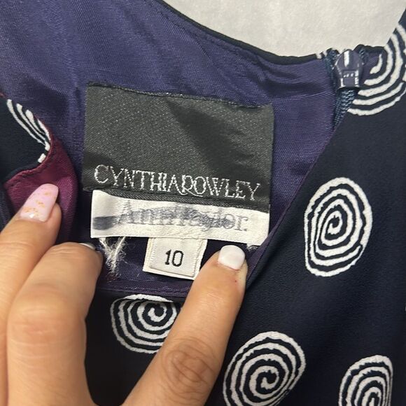 Women Retro Style Shift Dress Polka Dots Spaghetti Strap Pouf Mini Dress Sz 10 - Picture 8 of 9